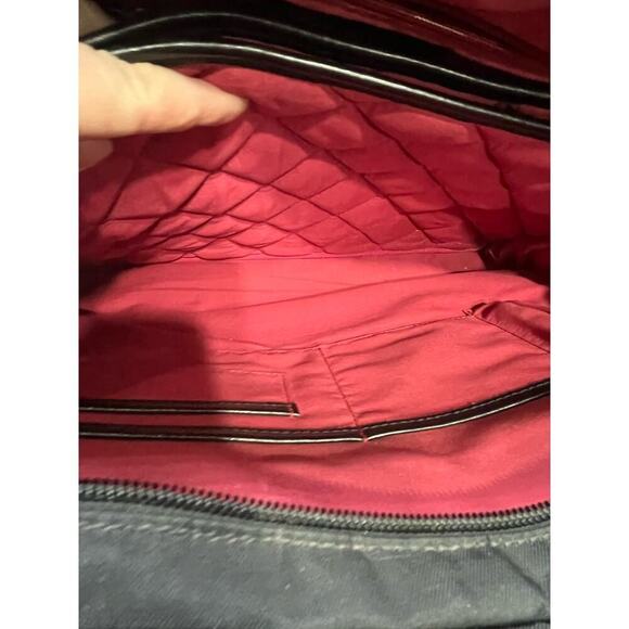 Knomo London Cholet Vintage Black leather 15"‎ laptop travel bag Tote  #F 729221 - Picture 11 of 12